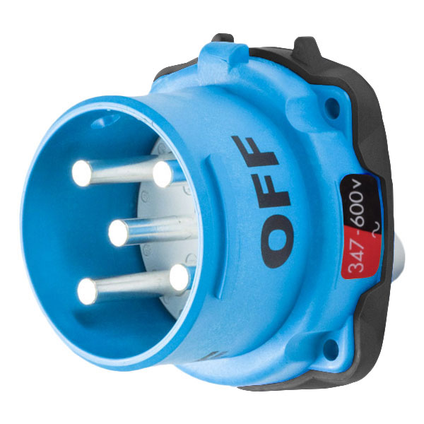 33-68147 - DS60 INLET POLY BLUE SIZE 4 TYPE 3R 3P+N+G 60A 347/600 VAC 60 Hz NO AUX